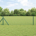 vidaXL Zaunpfosten Grün 10 x 0,4 m (40 x 40 mm Maschen) Stahl und PVC