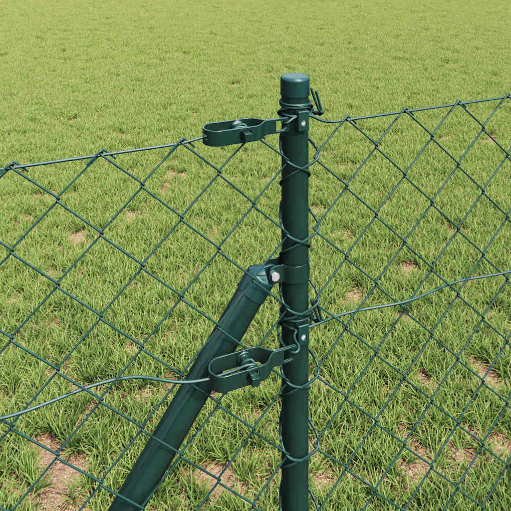 vidaXL Zaunpfosten Grün 0.8 x 25 m (60 x 60 mm Maschen) Stahl