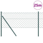 vidaXL Zaunpfosten Grün 0.8 x 25 m (60 x 60 mm Maschen) Stahl