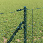 vidaXL Zaun mit Pfosten Grün 0,8 x 10 m Stahl