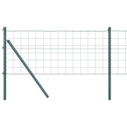 vidaXL Zaun mit Pfosten Grün 0,8 x 10 m Stahl