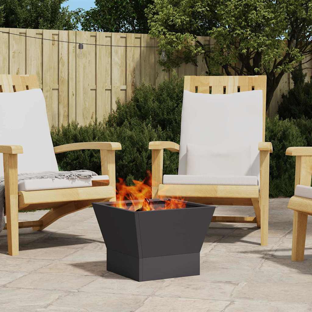 vidaXL Feuerstelle Schwarz 40 x 40 x 35 cm Stahl