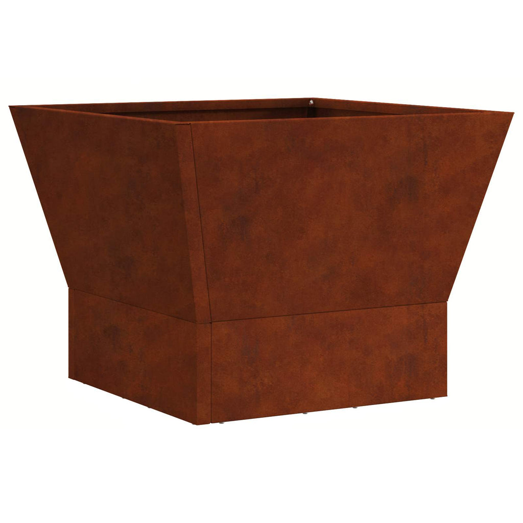 vidaXL Feuerstelle Braun 40 x 40 x 35 cm Wetterfeststahl