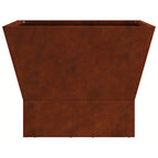 vidaXL Feuerstelle Braun 40 x 40 x 35 cm Wetterfeststahl