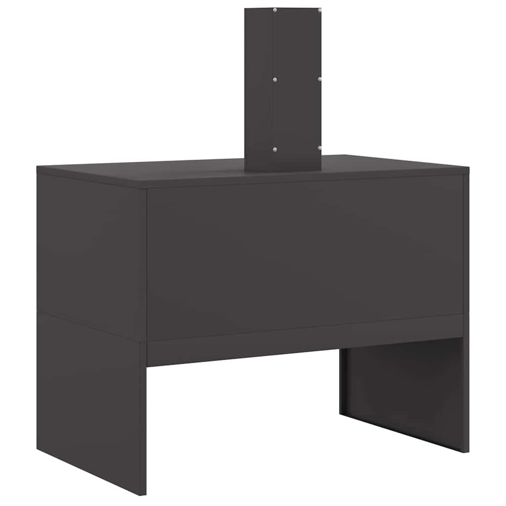 vidaXL Feuerstelle Schwarz 80 x 50 x 96 cm Kaltgewalzter Stahl