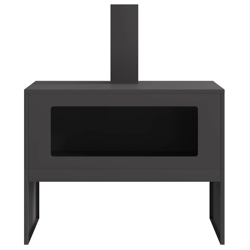 vidaXL Feuerstelle Schwarz 80 x 50 x 96 cm Kaltgewalzter Stahl