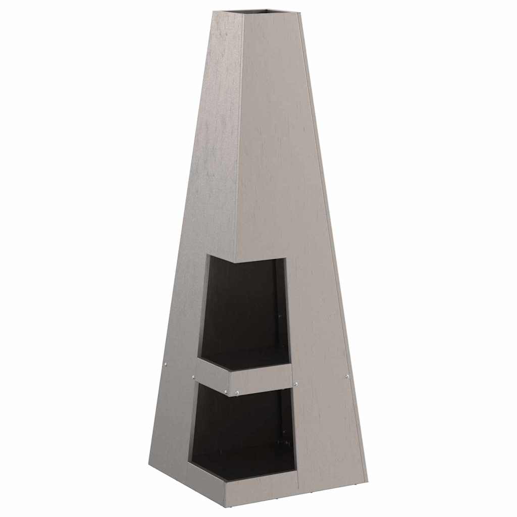 vidaXL Feuerstelle Braun 35 x 35 x 100 cm Wetterstahl
