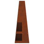 vidaXL Feuerstelle Braun 35 x 35 x 100 cm Wetterstahl