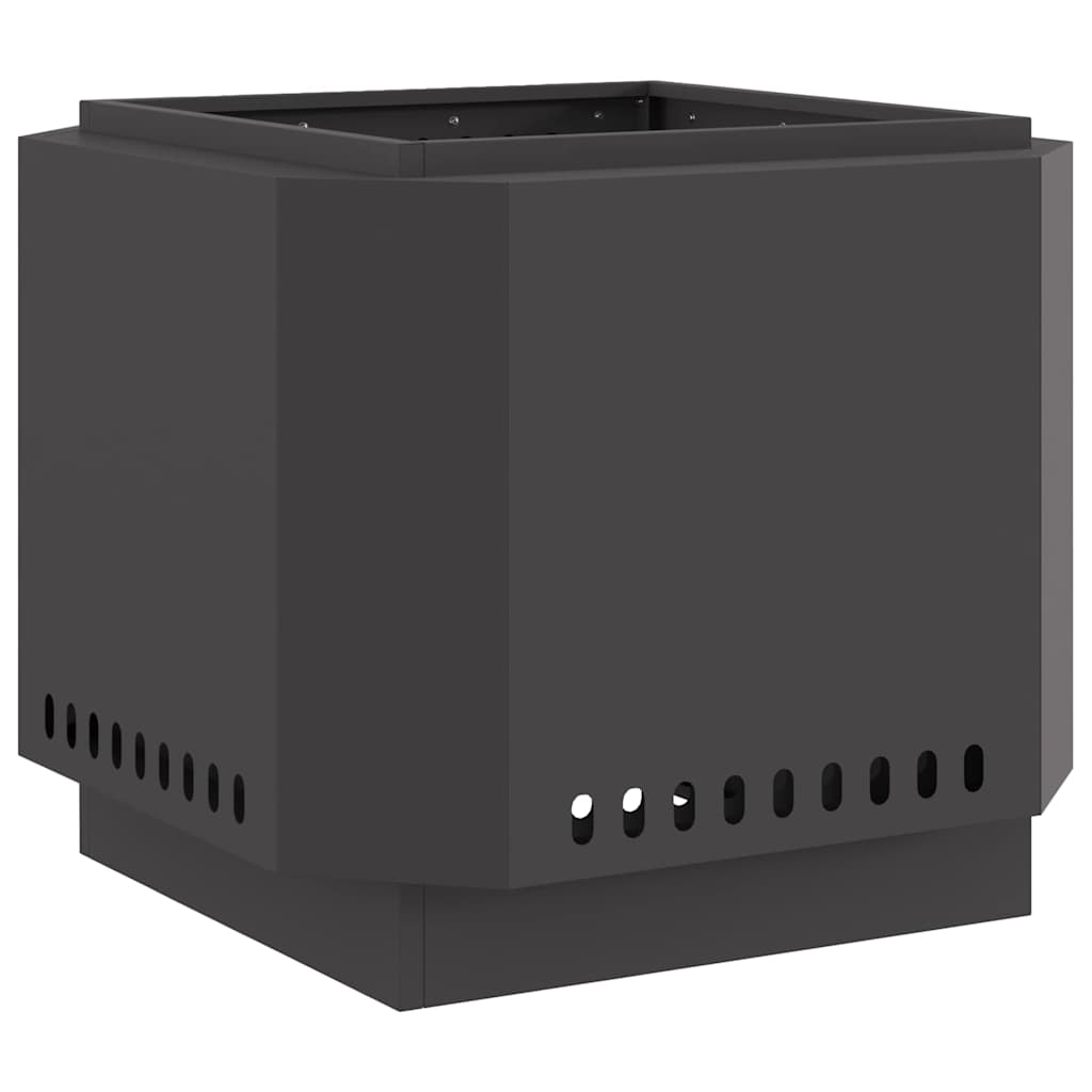 vidaXL Rauchfreier Feuerkorb Schwarz 58 x 58 x 51 cm