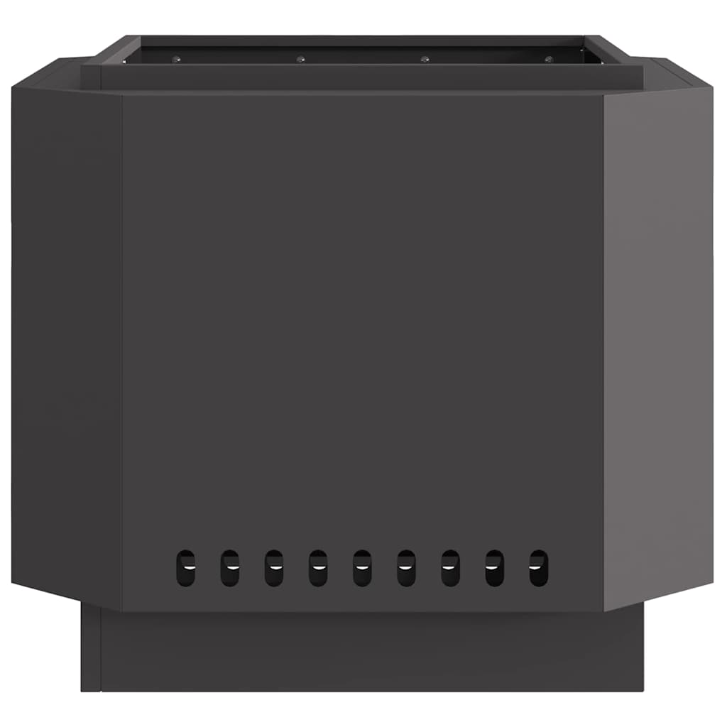 vidaXL Rauchfreier Feuerkorb Schwarz 58 x 58 x 51 cm
