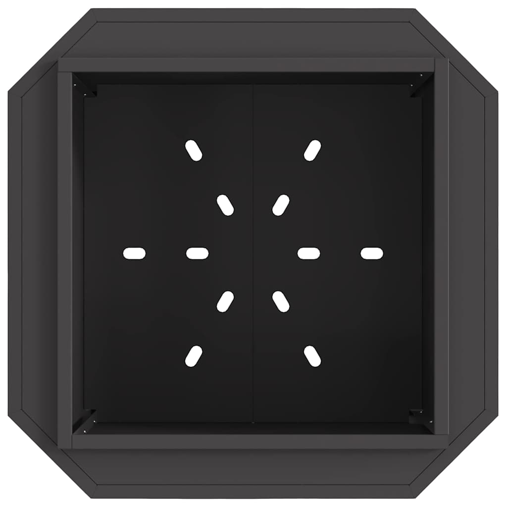 vidaXL Rauchfreier Feuerkorb Schwarz 58 x 58 x 51 cm