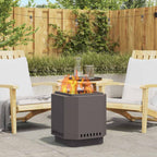 vidaXL Rauchfreier Feuerkorb Schwarz 48 x 48 x 51 cm Stahl