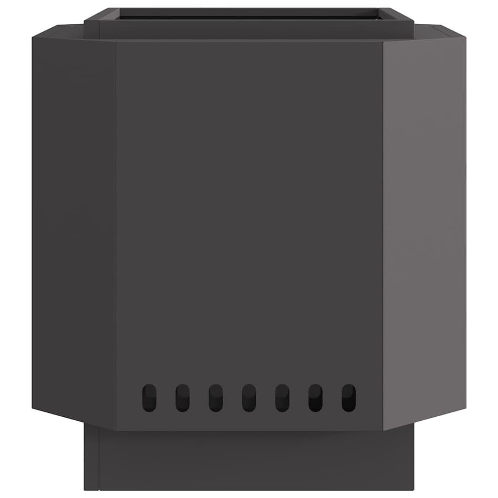 vidaXL Rauchfreier Feuerkorb Schwarz 48 x 48 x 51 cm Stahl