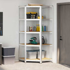 vidaXL Eckregal mit Regal Silber 90 x 90 x 198 cm Holzwerkstoff
