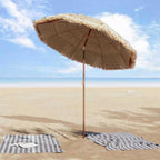 vidaXL Garten-Sonnenschirm Natur 160 x 160 x 196 cm