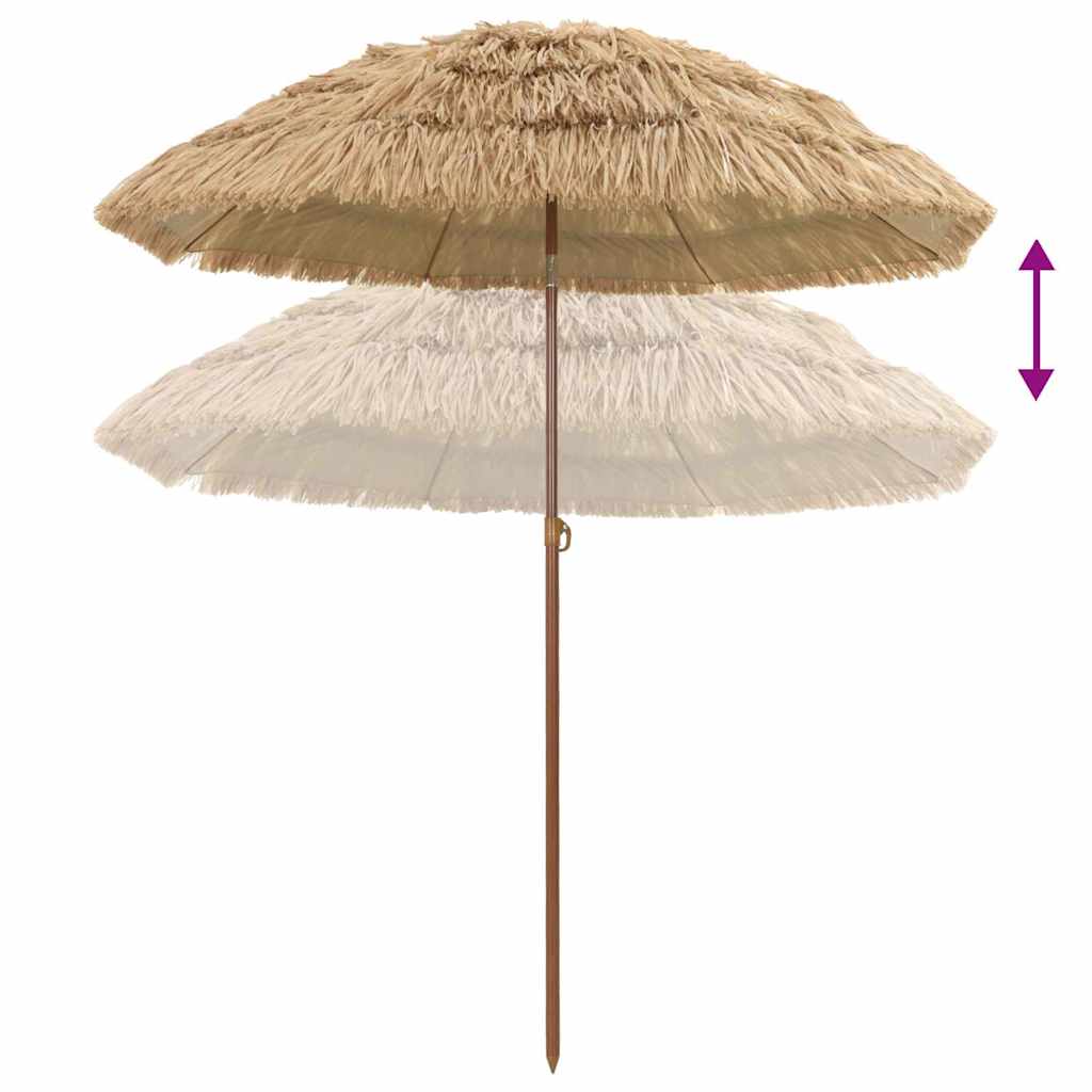 vidaXL Garten-Sonnenschirm Natur 160 x 160 x 196 cm