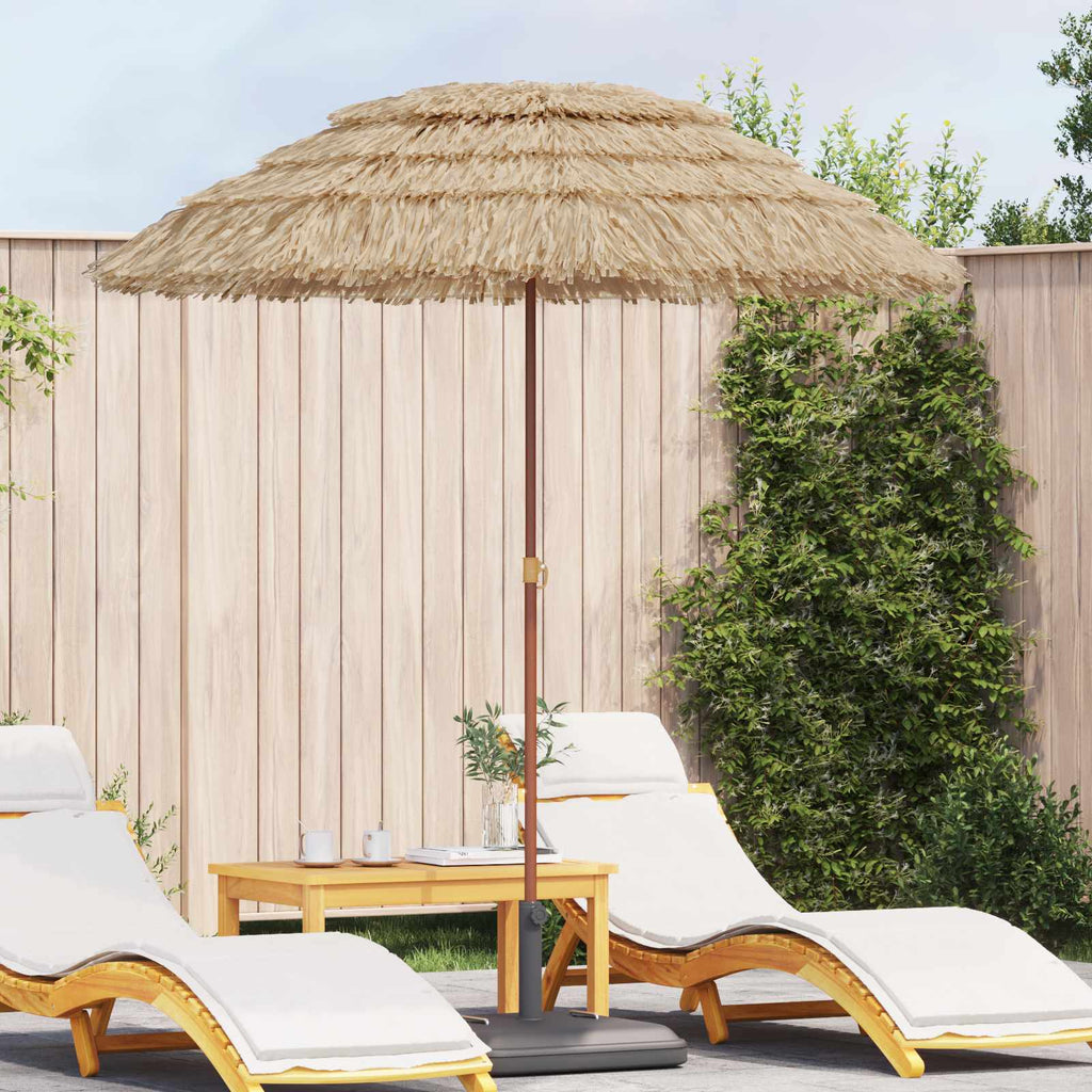 vidaXL Strandparasol Natur 160 x 160 x 196 cm Polyester und Stahl
