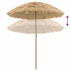 vidaXL Strandparasol Natur 160 x 160 x 196 cm Polyester und Stahl