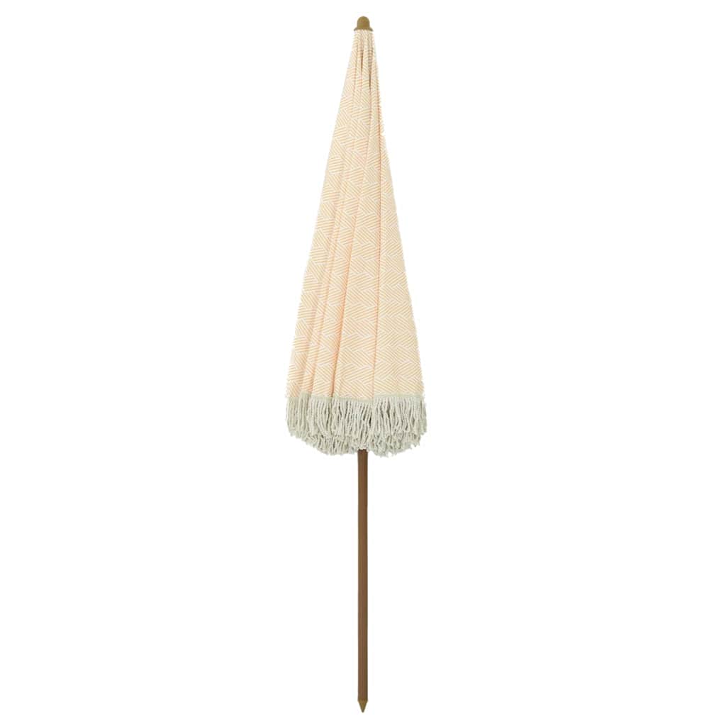 vidaXL Strandparasol Gelb und Weiß 160 x 160 x 196 cm