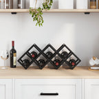 vidaXL Weinregal Schwarz Eichen-Optik 63 x 16,5 x 25 cm