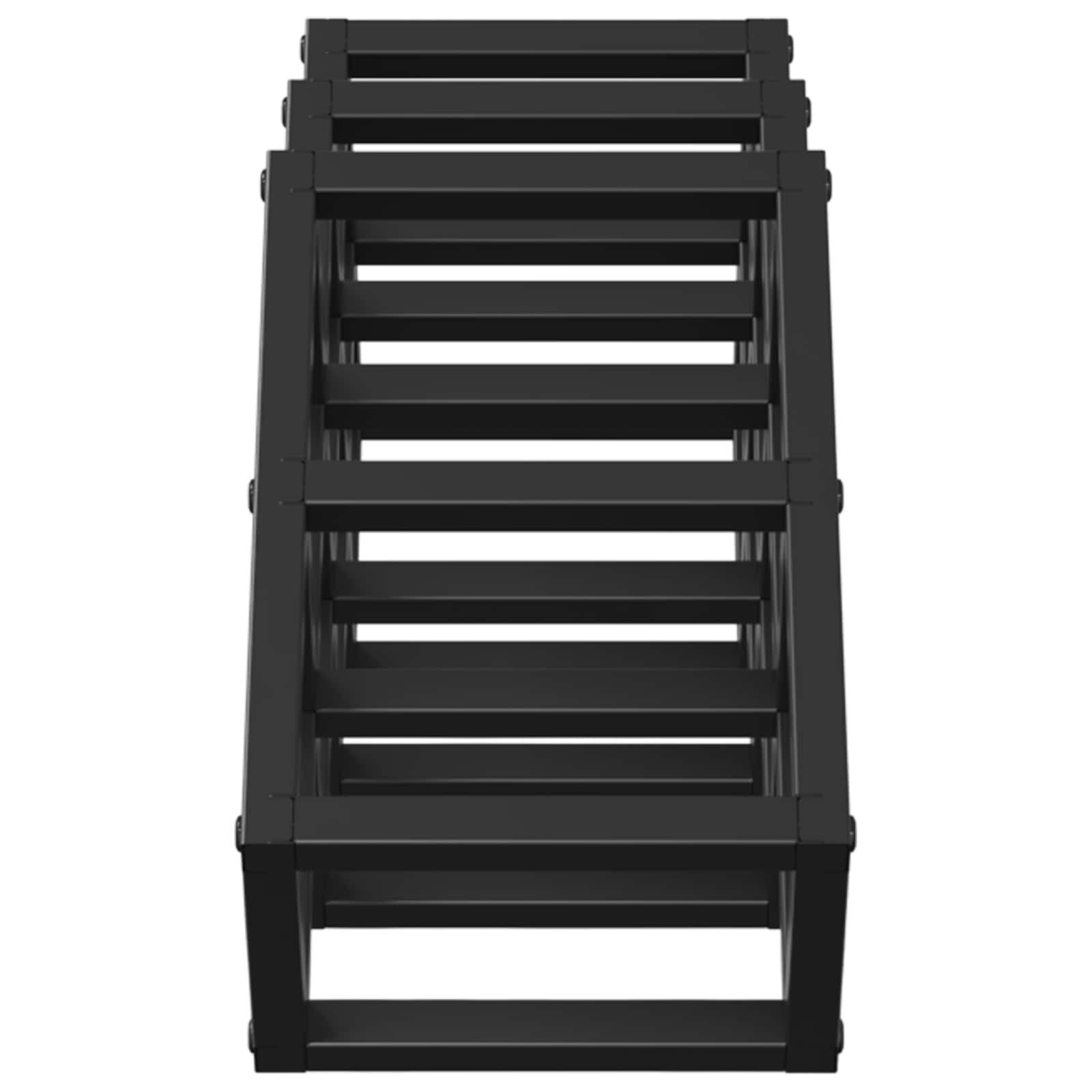 vidaXL Weinregal Schwarz Eichen-Optik 63 x 16,5 x 25 cm