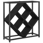 vidaXL Weinregal Schwarz Eichen-Optik 51 x 18 x 52,5 cm Holzwerkstoff