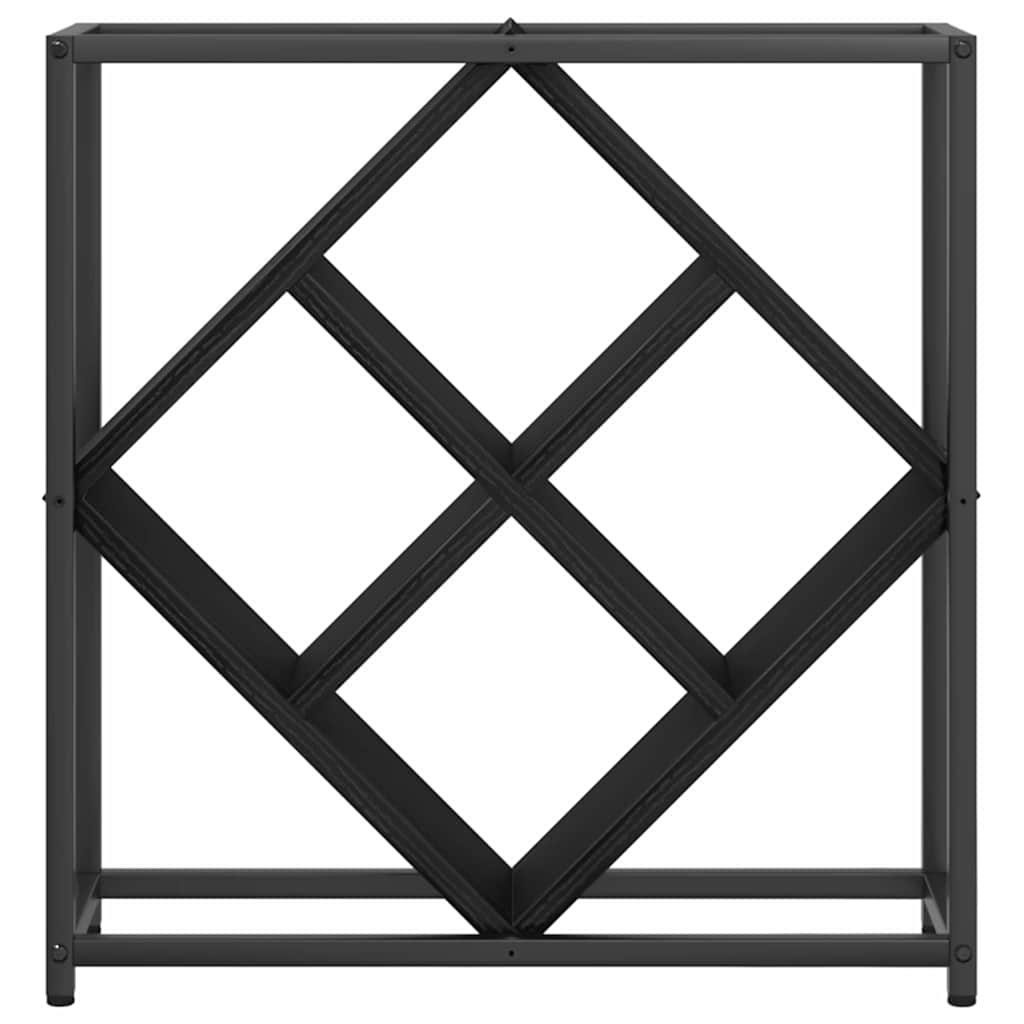 vidaXL Weinregal Schwarz Eichen-Optik 51 x 18 x 52,5 cm Holzwerkstoff