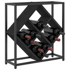 vidaXL Weinregal Schwarz Eichen-Optik 51 x 18 x 52,5 cm Holzwerkstoff