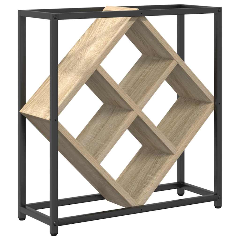 vidaXL Weinregal Sonoma-Eiche 51 x 18 x 52,5 cm Holzwerkstoff