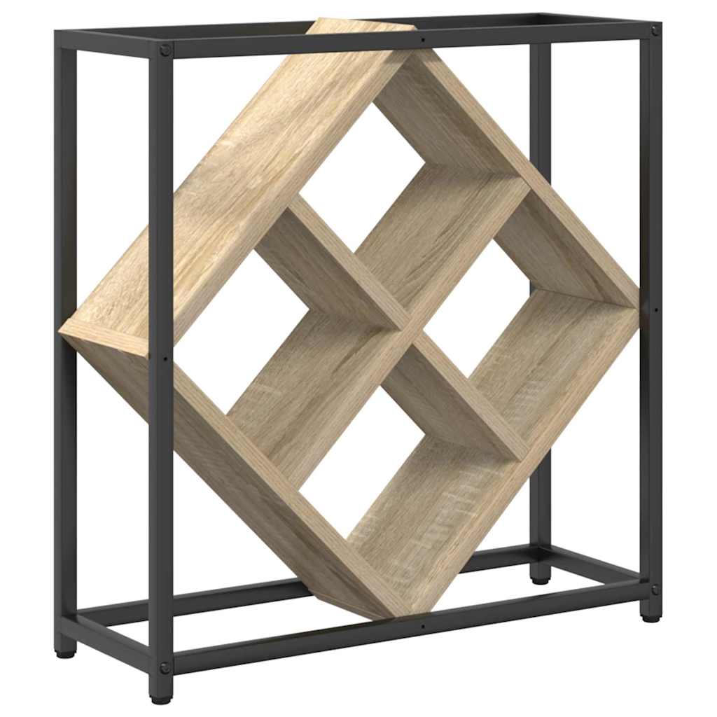 vidaXL Weinregal Sonoma-Eiche 51 x 18 x 52,5 cm Holzwerkstoff