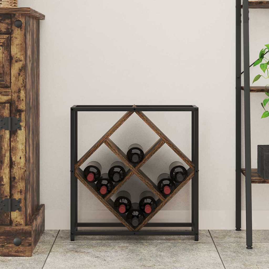 vidaXL Weinregal Geräucherte Eiche 51 x 18 x 52,5 cm Holzwerkstoff