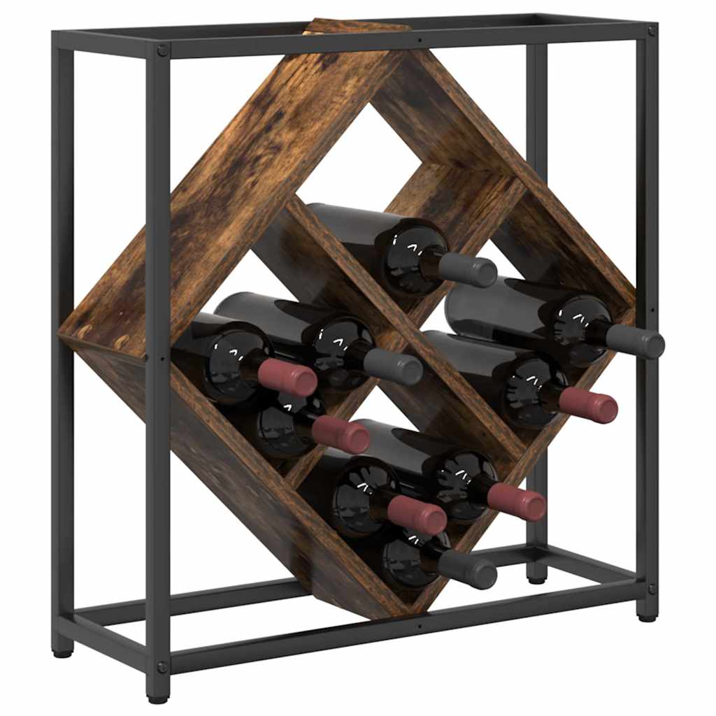 vidaXL Weinregal Geräucherte Eiche 51 x 18 x 52,5 cm Holzwerkstoff