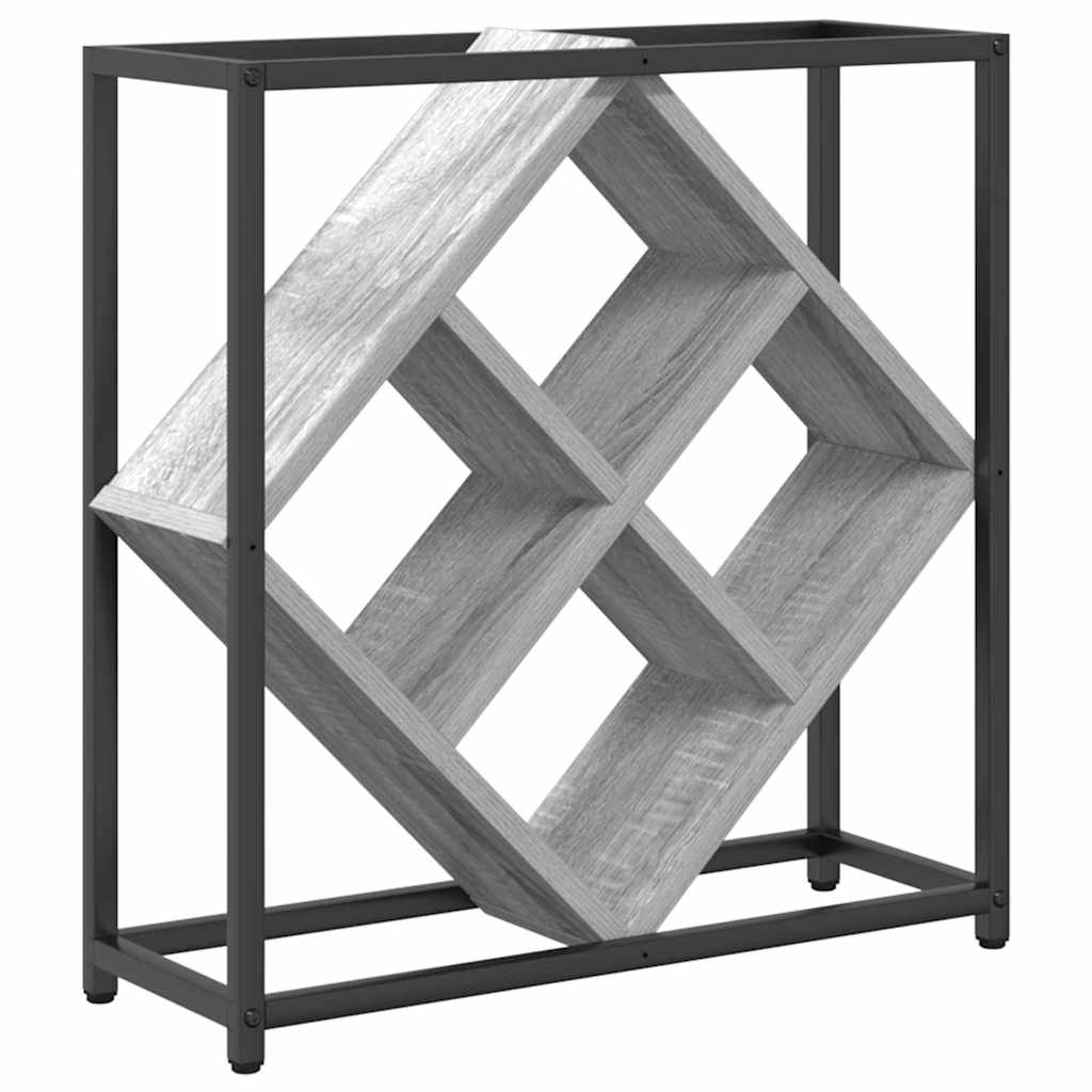 vidaXL Weinregal Graues Sonoma 51 x 18 x 52,5 cm Holzwerkstoff