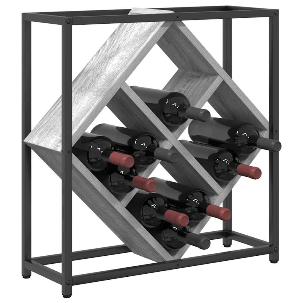 vidaXL Weinregal Graues Sonoma 51 x 18 x 52,5 cm Holzwerkstoff