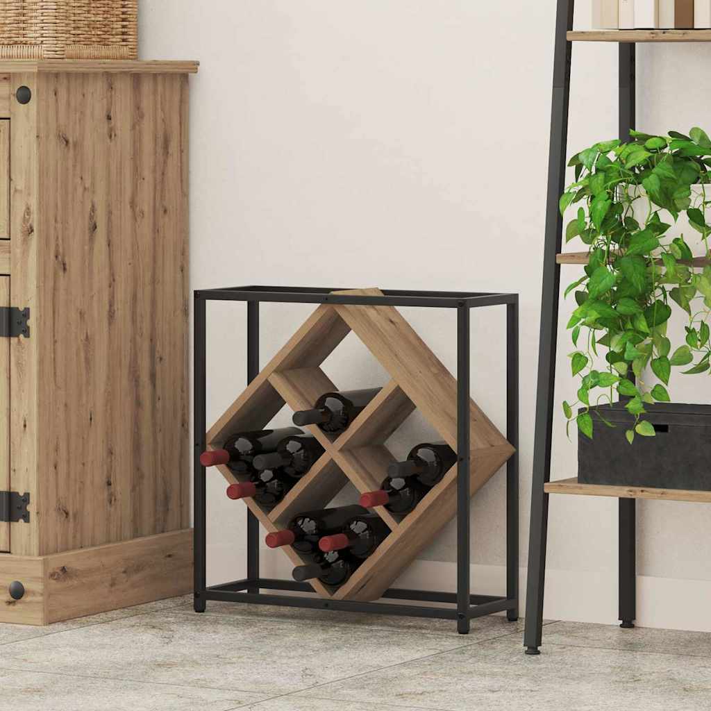 vidaXL Weinregal Artisan-Eiche 51 x 18 x 52,5 cm Holzwerkstoff