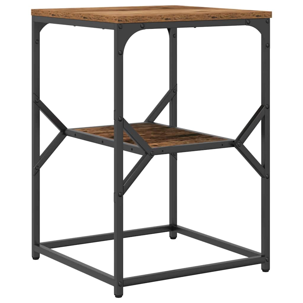 vidaXL Beistelltisch Altholz 41 x 40 x 60 cm Ingenieure Holz und Stahl