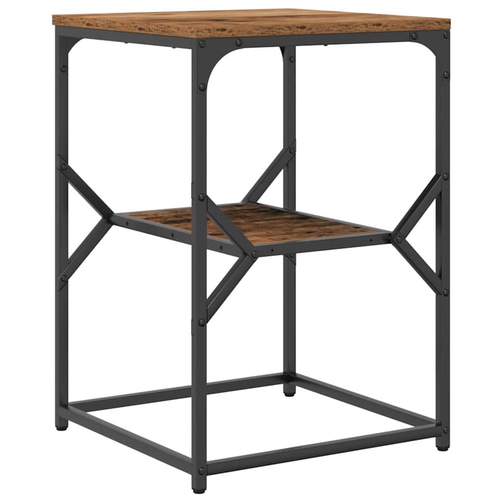 vidaXL Beistelltisch Altholz 41 x 40 x 60 cm Ingenieure Holz und Stahl