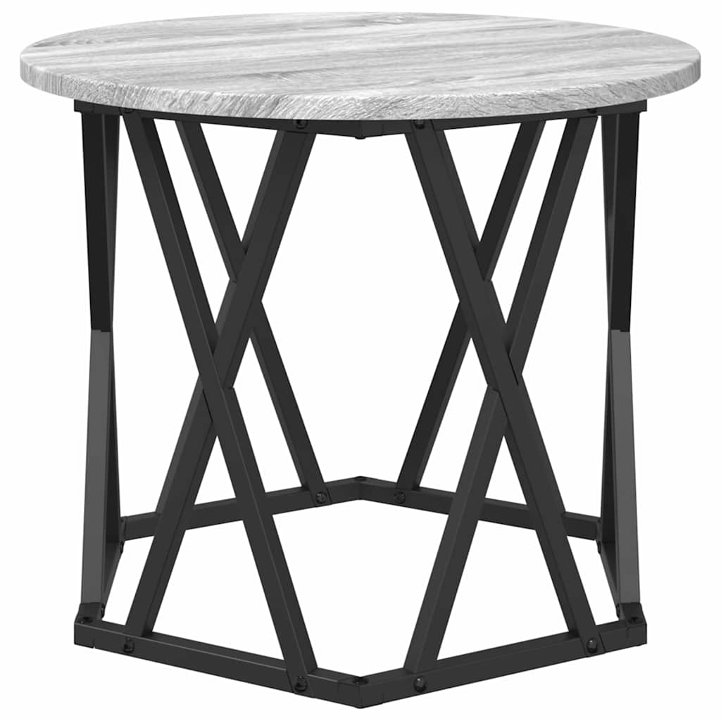 vidaXL Beistelltisch 2 pcs Graues Sonoma Ingenieure Holz und Stahl