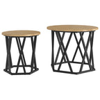 vidaXL Beistelltisch 2 pcs Artisan-Eiche Ingenieure Holz und Stahl