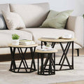 vidaXL Nesting Beistelltisch 3 pcs Sonoma-Eiche