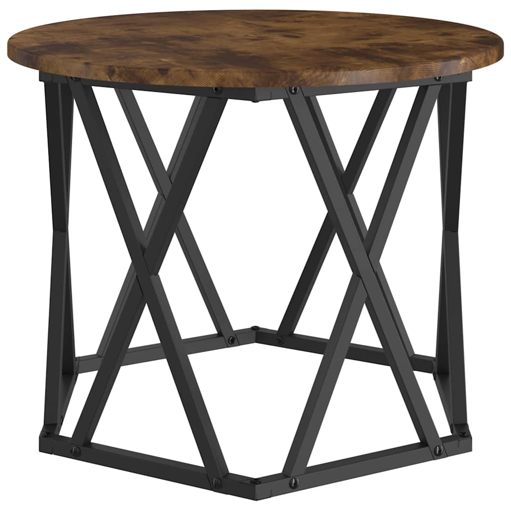 vidaXL Nesting Beistelltisch 3 pcs Geräucherte Eiche