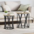 vidaXL Couchtisch 2 pcs Sonoma-Eiche Ingenieure Holz und Stahl