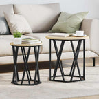 vidaXL Couchtisch 2 pcs Sonoma-Eiche Ingenieure Holz und Stahl