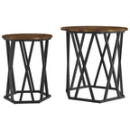 vidaXL Couchtisch 2 pcs Geräucherte Eiche Ingenieure Holz und Stahl