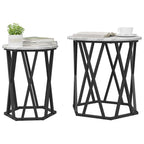 vidaXL Couchtisch 2 pcs Graues Sonoma Ingenieure Holz und Stahl