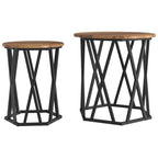 vidaXL Couchtisch 2 pcs Altholz Ingenieure Holz und Stahl