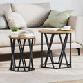 vidaXL Couchtisch 2 pcs Artisan-Eiche Ingenieure Holz und Stahl