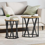 vidaXL Couchtisch 2 pcs Artisan-Eiche Ingenieure Holz und Stahl