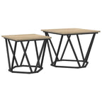 vidaXL Beistelltisch-Set 2 pcs Sonoma-Eiche Ingenieure Holz und Stahl