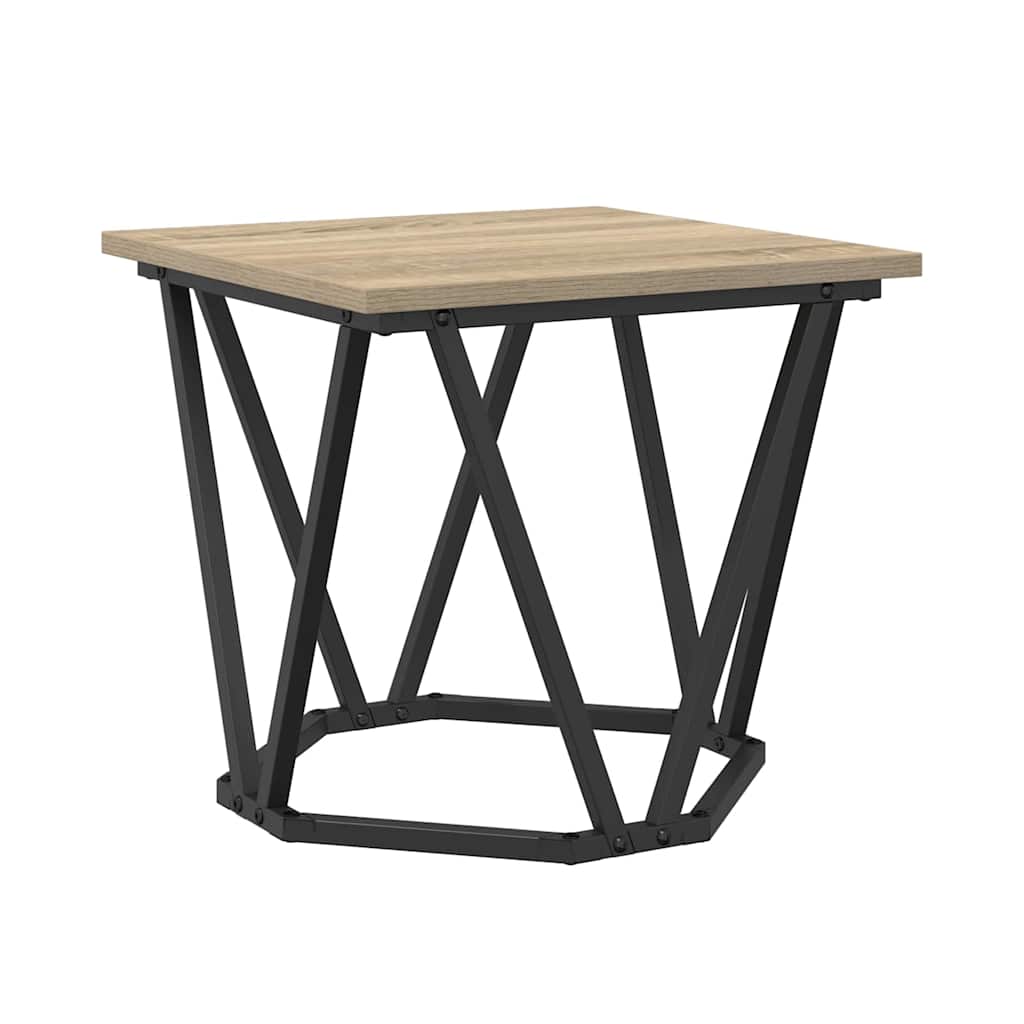vidaXL Beistelltisch-Set 2 pcs Sonoma-Eiche Ingenieure Holz und Stahl